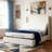 Upholstered Wingback Bed with Adjustable Base Bundle Set