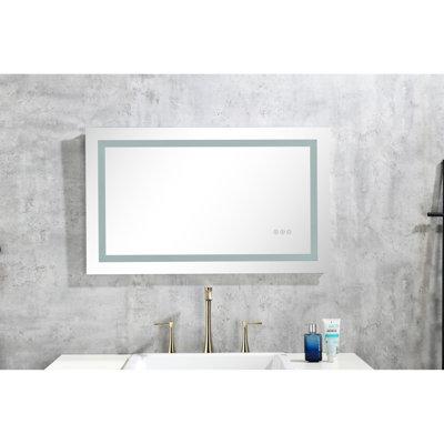 32" X 24" Bathroom Led Mirror Fog Dimmable - 3 Color Temperatures, Memory, Vanity For Colors, Memory Function,