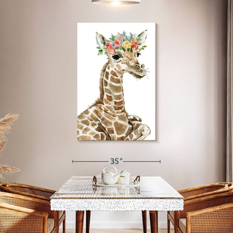 Brampt, savane, girafe, H 48 po x l 32 po