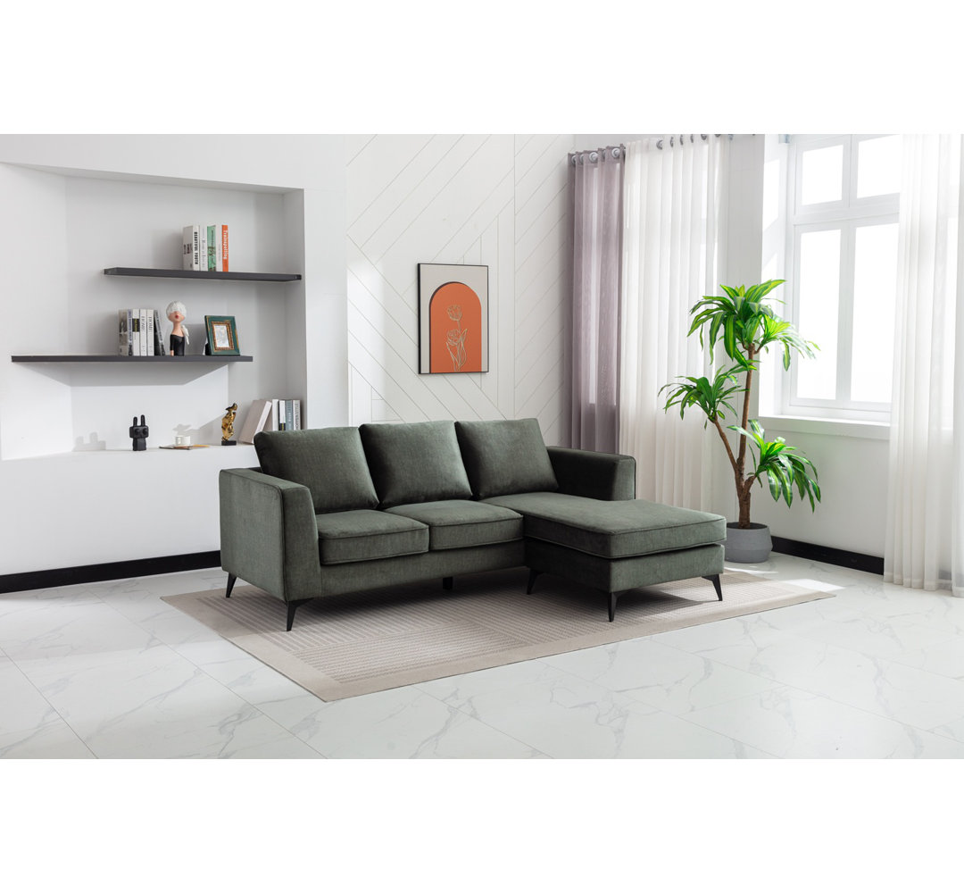 Carmen Modern 3 Seater Chaise Sofa