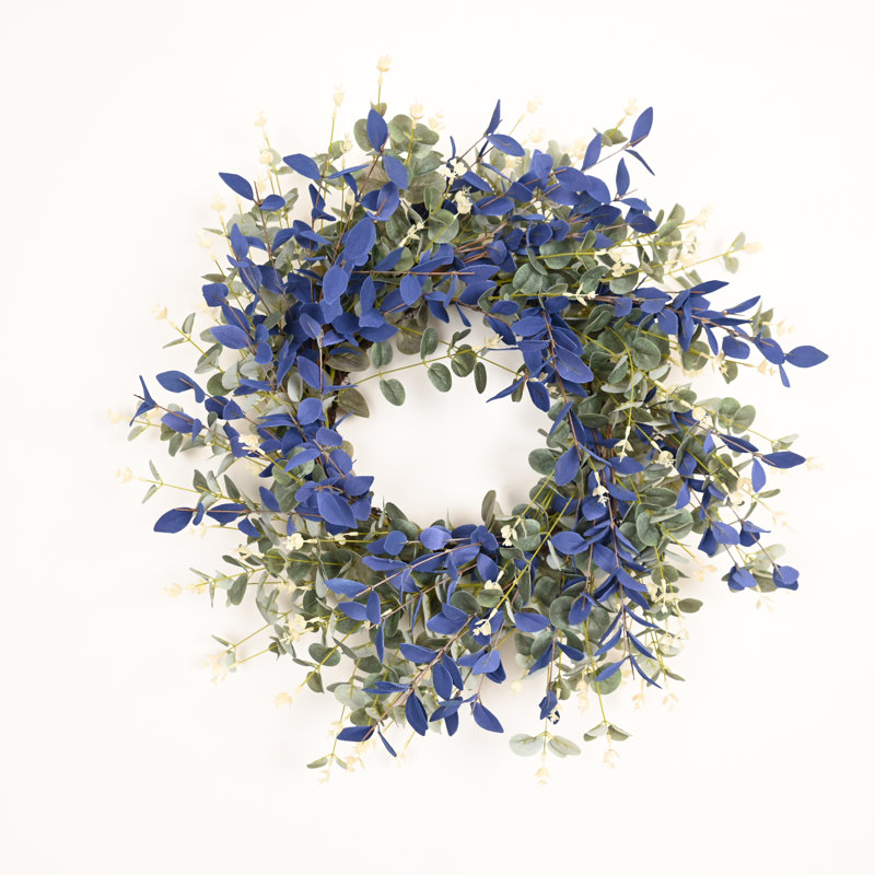 Couronne de 24 po pour porte de jardin en eucalyptus