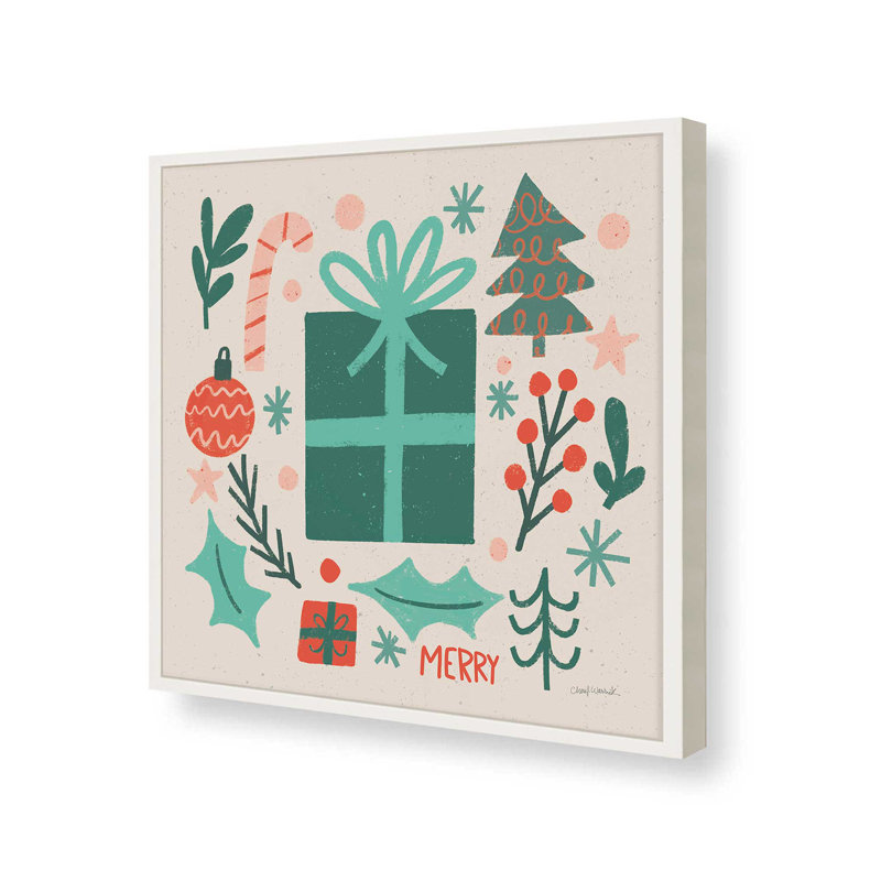 «Warm Wishes I» par Cheryl Warrick, reproduction d'art, H 36 po x l 36 po, Blanc
