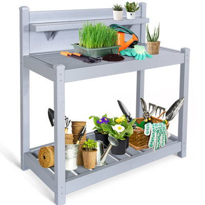 Vinyl Garden Potting Bench Table