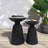 Serenita Outdoor Iron Side Tables With Flared Design, Set Of 2-715285239
