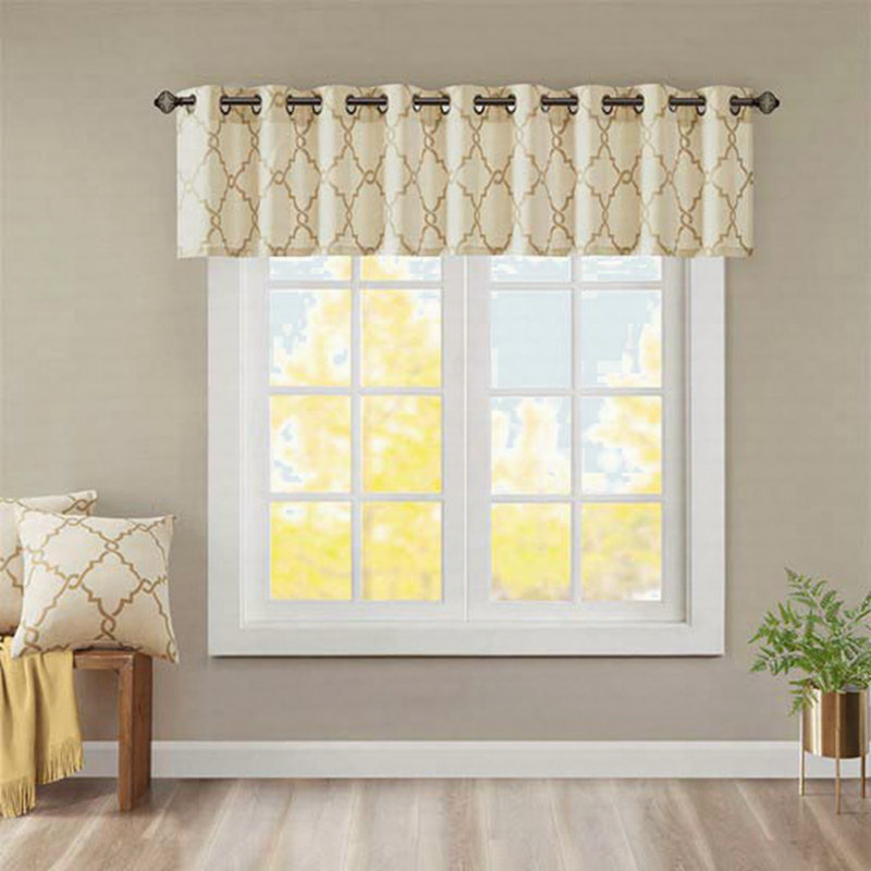 Cantonnière à œillets Frrier, Beige doré