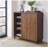 Oak Finish Shoe Cabinet