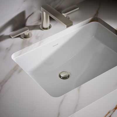 Ladena Vitreous China Rectangular Undermount Bathroom Sink