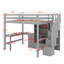 Lit mezzanine double avec bureau et tiroirs-1293054934