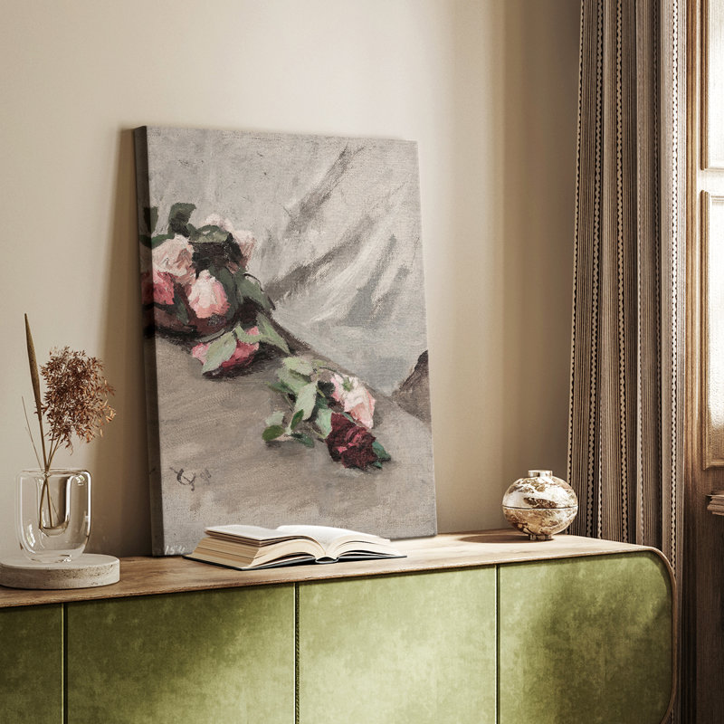 Imprimé floral rétro CCL XXXII - galerie Cavas, H 36 po x l 24 po