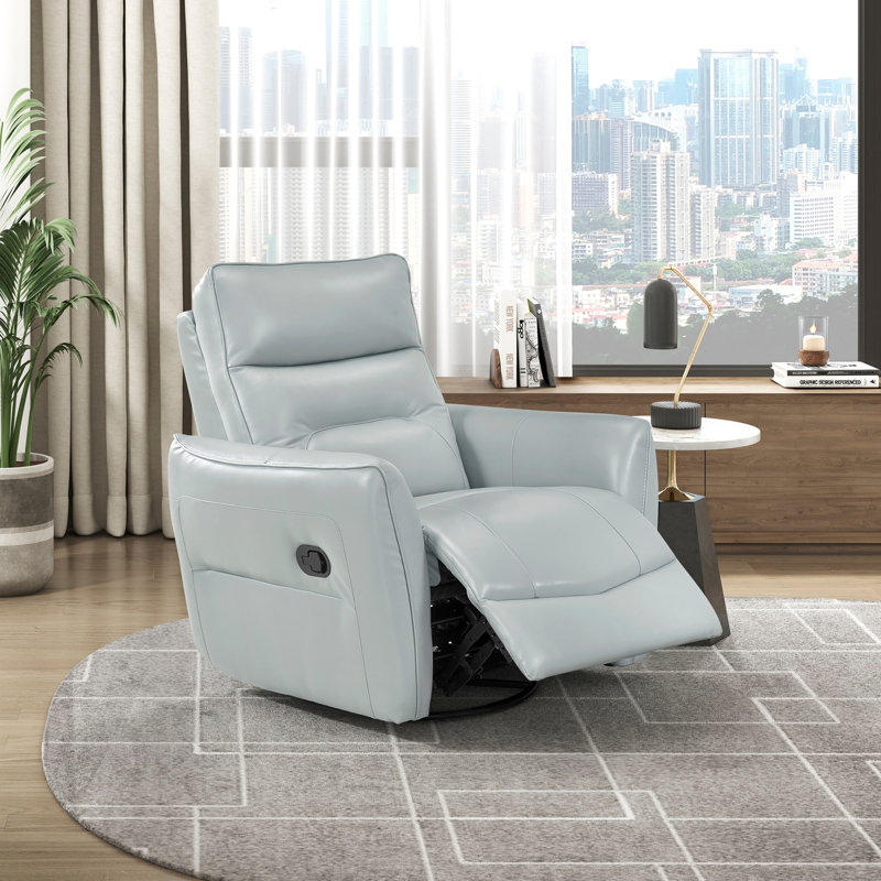 Fauteuil inclinable 1pc avec mouvement pivotant, Bleu clair