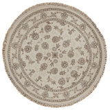 Hand Knotted Area Rug in Ivory
