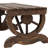 Outdoor Garden 2 Bench, Rustic Wooden Patio Seat, 550 Lbs Load Capacity, Brown Wagon Support, Legs
