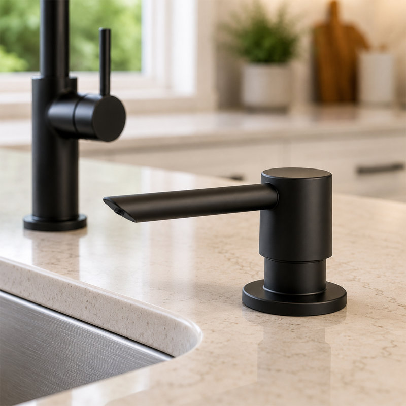 Distributeur de savon, Noir mat