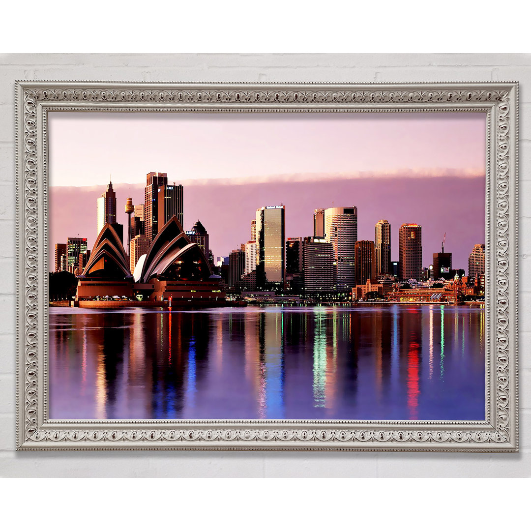 Sydney Harbour Opera House Atemberaubende rosa Reflektionen - Druck