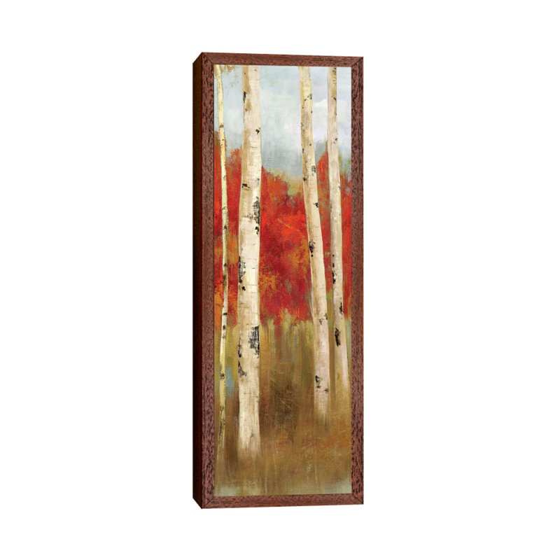 The Edge Lookout II by Allison Pearce - Panoramic Painting on Canvas, Classic Brown Wood Framed Canvas