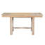 Table de salle à manger à rallonge 6 pièces Farmhouse 82 pouces avec repose-pieds, 4 chaises rembourrées et banc de salle à manger, 2 rallonges amovibles de 11 po, coussin naturel et beige-1584510236