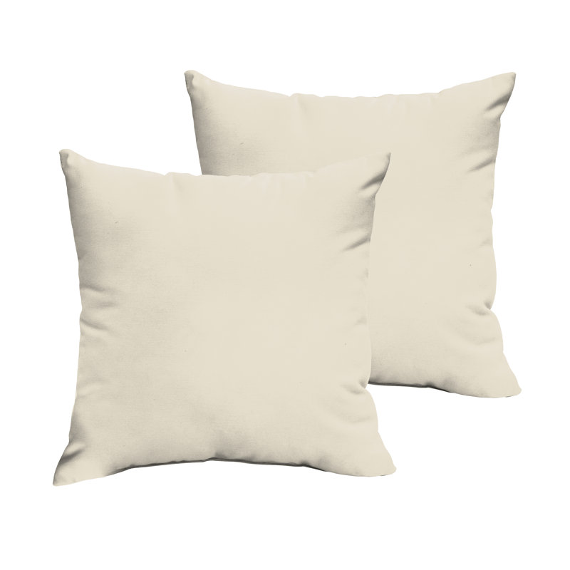 Borgey Outdoor Reversible Throw Pillow, Ivory, 22" H x 22" W x 6" D