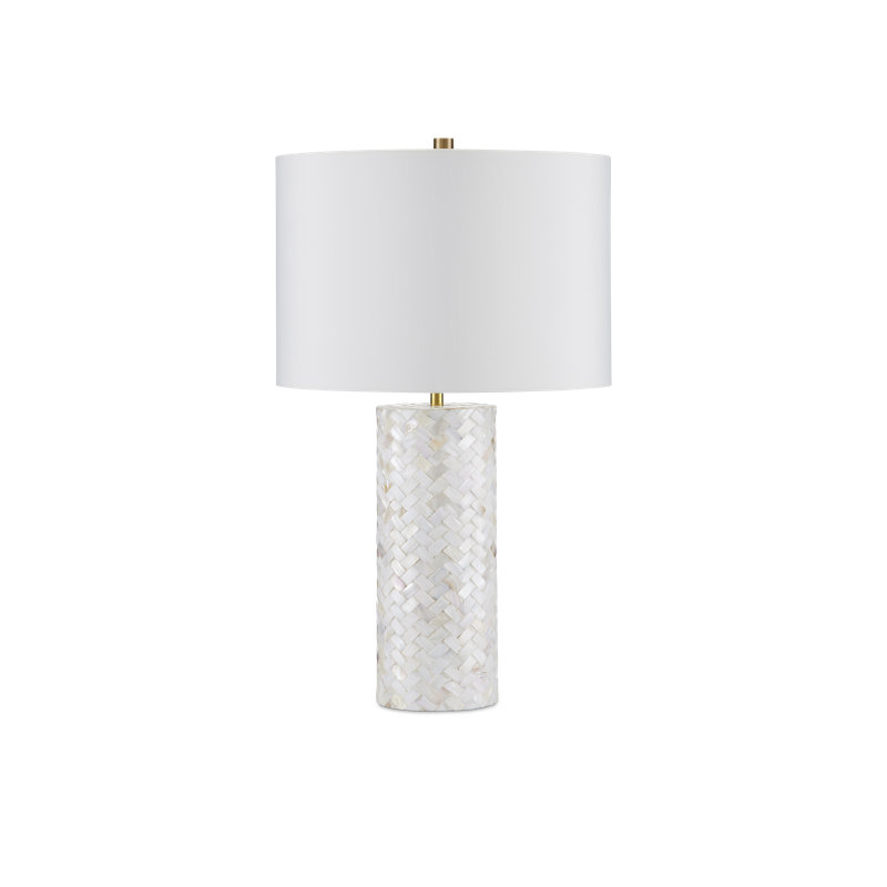 Meraki Table Lamp, Mother of Pearl, 27" H x 16" W x 16" D