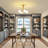 4-Light Gold Sputnik Semi Flush Mount Ceiling Light With White Glass Shades-248805790