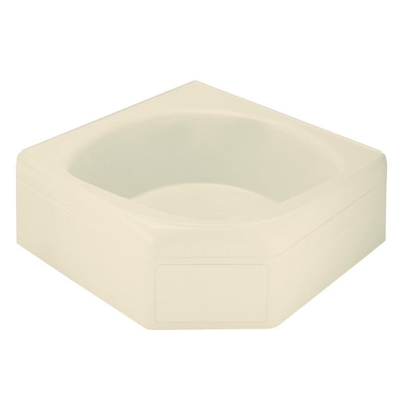 Baignoire de coin 60 "x 60" Ensemble, Amande