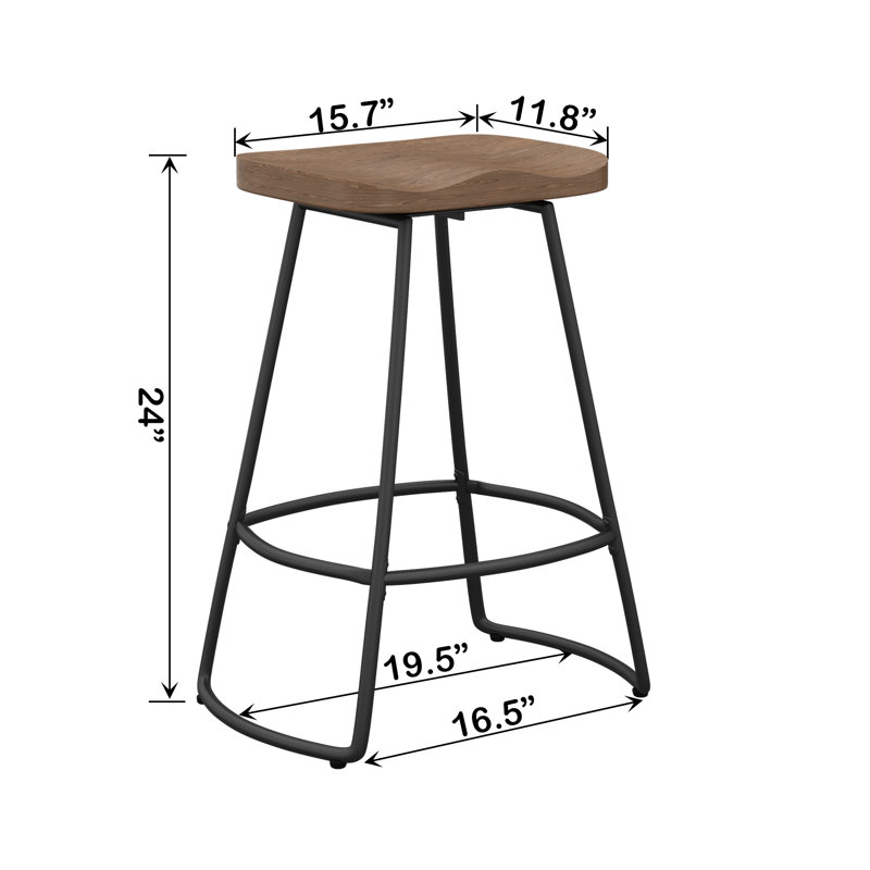 Tabouret de bar et de comptoir Abreu, Tabouret de comptoir (siège d'une hauteur de 24 p