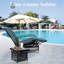 Chaise de patio inclinable avec coussins-896599298