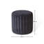 40cm Wide Velvet Round Standard Ottoman-1006749525