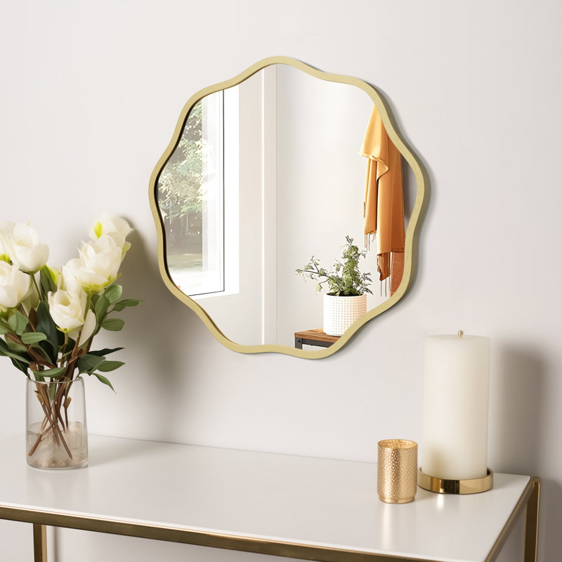 Miroir Elegant, 20 po x 20 po, Doré
