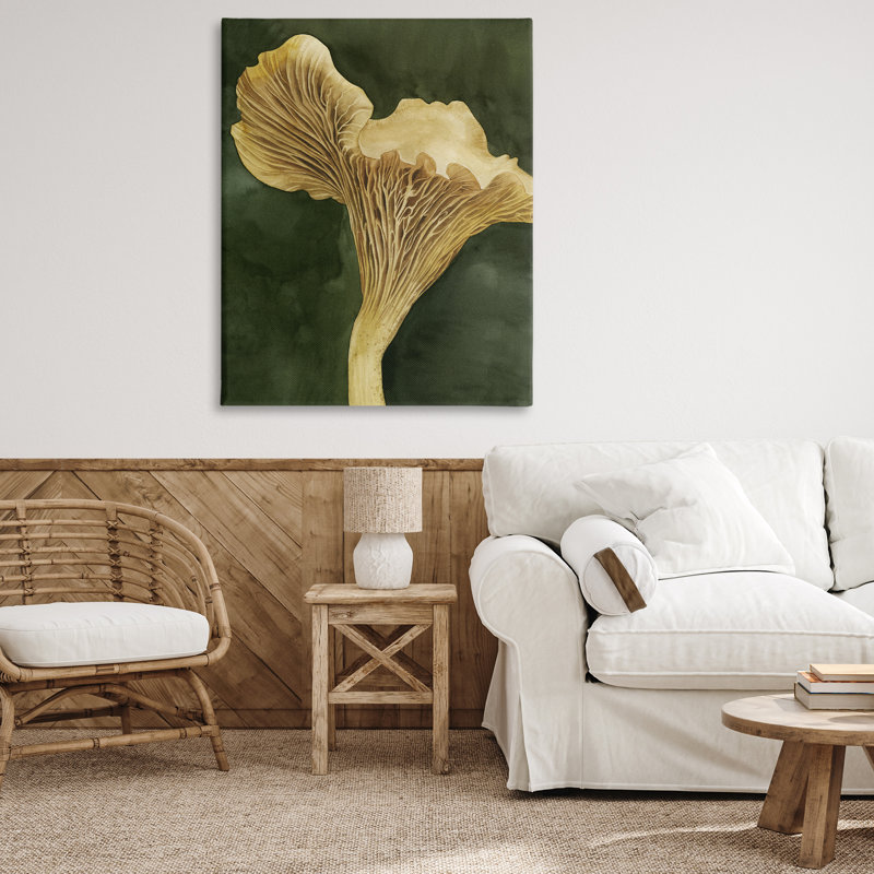 «Rustic Chantarelle Mushroom», art mural par Grace Popp, H 48 po x l 36 po