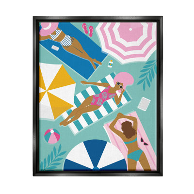 " Modern Summer Sunbathing Girls " by Angela Nickeas