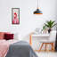 Art moderne de giclée encadrée de flamant moderne, design par Stacy Gresell-114315144-114315146