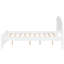 Lit plateforme double en bois avec tête de lit double, finition blanche-635281269