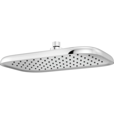Delta 14 Inch Oval Rain Shower Head Chrome, 2.5 GPM