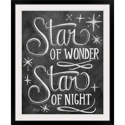 «Christmas Art Star of Wonder Hand lettresing» par Lily and Val, art textuel