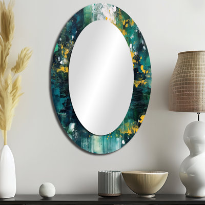 «Yellow Green» - Miroir mural jaune