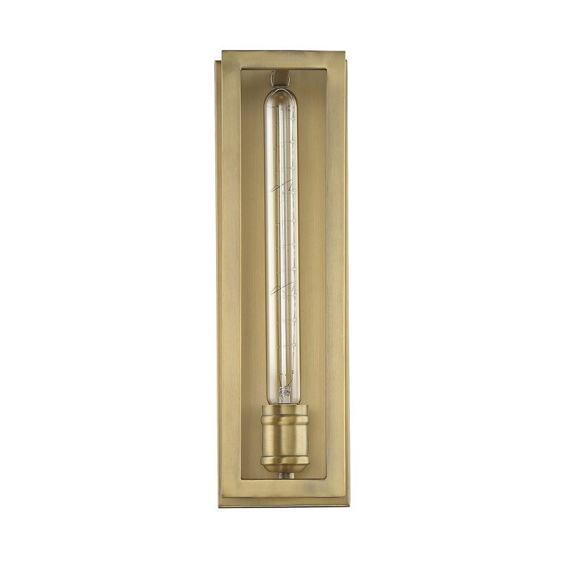 Dineen 1 - Light Dimmable Flush Mount Scone in Warm Brass, Warm Brass