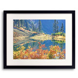 Quiet Autumn Alpine Pond Print by Bruce Heinemann