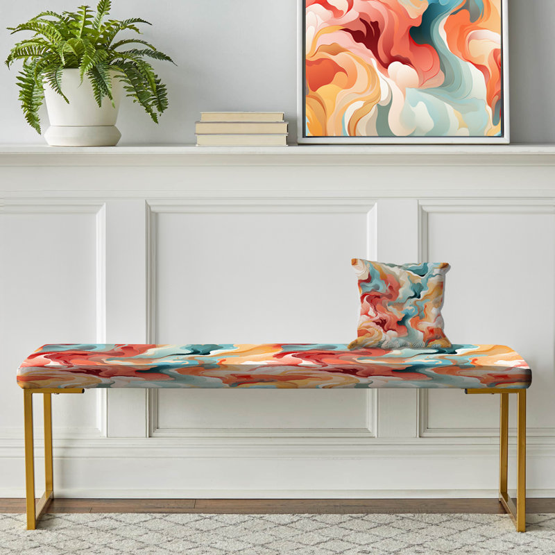 Banc rembourré or camouflage de couleur pastel Nomad Camo Elegance, Pastel Colour Nomad Camo Elegance