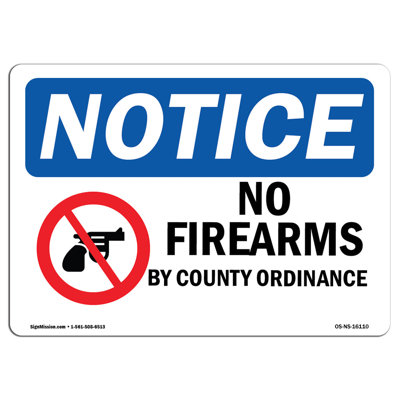 «No Firearms By County Ordance»
