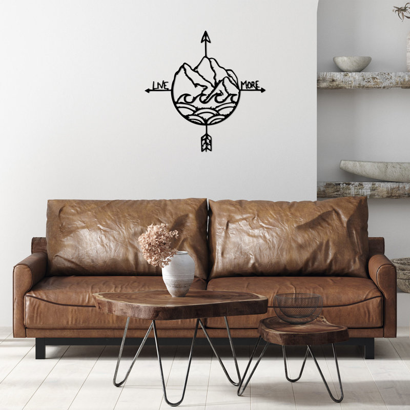 Elegant Black Decorative Metal Wall Accessory, 27.6 x 27.6 inches | 100% Metal, Thickness: 0.06 inches | Lightweight at 0.8 lbs | Perfect for Home Decor, Easy Wall Mounting with Built-in Hanger