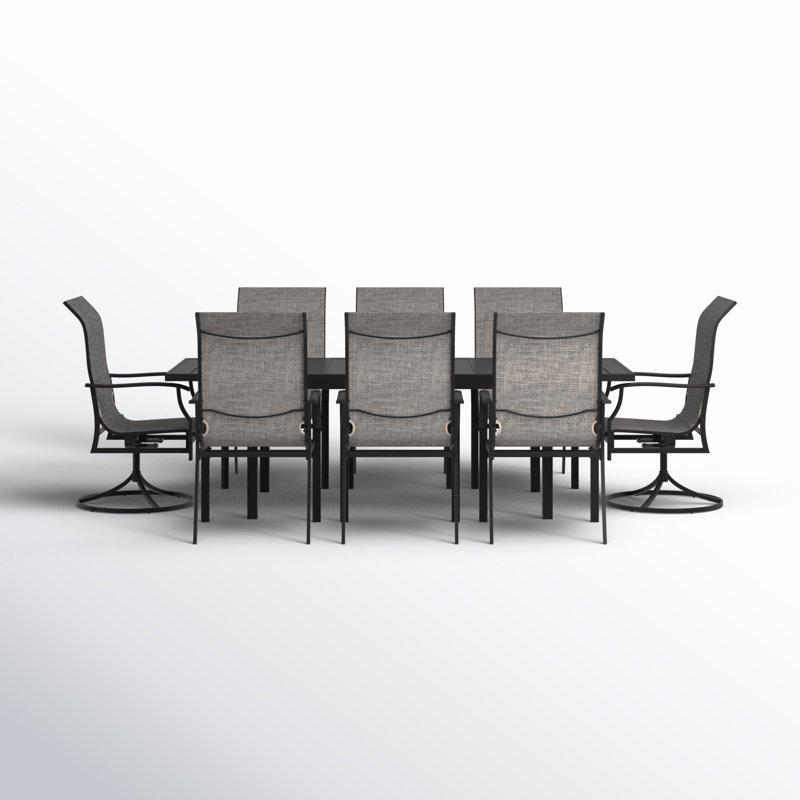 Ensemble de salle à manger rectangulaire pour 8 personnes 83,07 po Salem