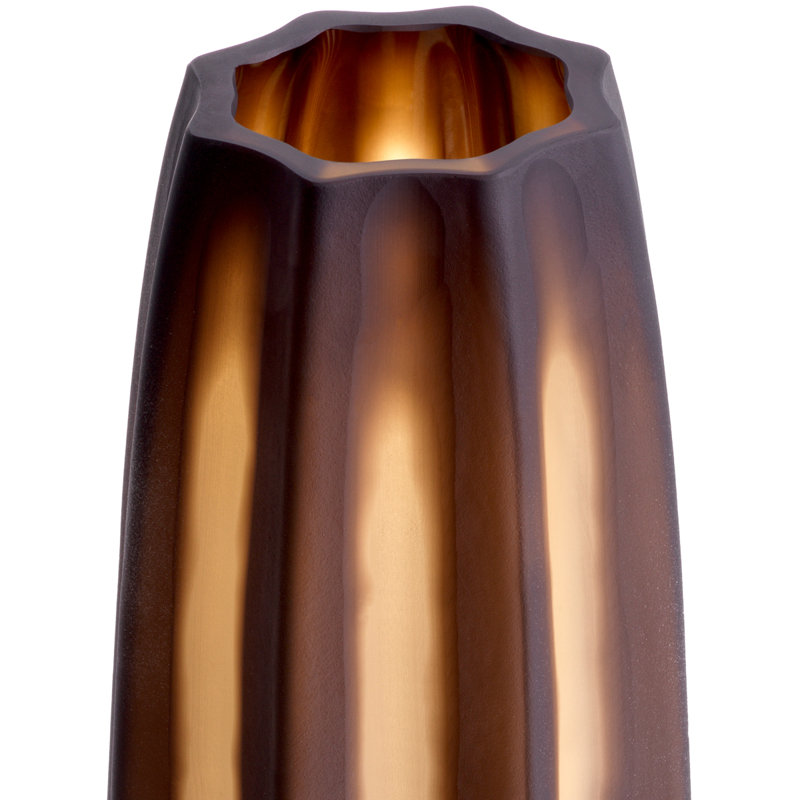 Tiara Handcrafted Jar, 24.41" H x 7.87" W x 7.87" D, Dark Brown