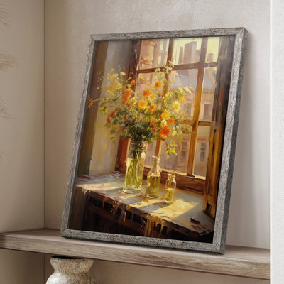 Reproduction encadrée FLORAL Series DCCLxxx - bois massif