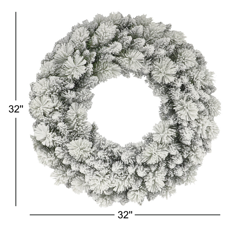 Faux Lighted Pine 32'' Wreath
