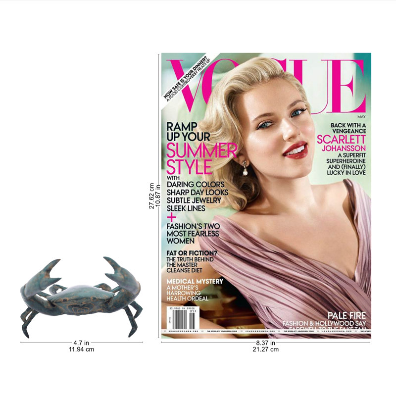Figurine bronze sanur crab