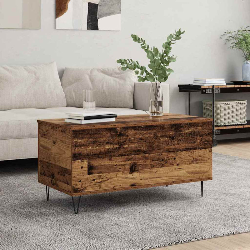 Coffee Table with Storage, Old Wood