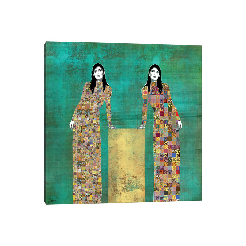 Turn It Around Again On Green by Jose Cacho - Wrapped Canvas Gallery-Wrapped Canvas Giclée, 45.72cm H x 45.72cm W