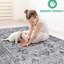 Tapis gris / bleu 8 x 10 po - Teinté, ne perd pas ses poils-108369851