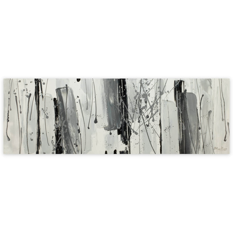 Hand-Painted Acrylic Painting Flowing Ash