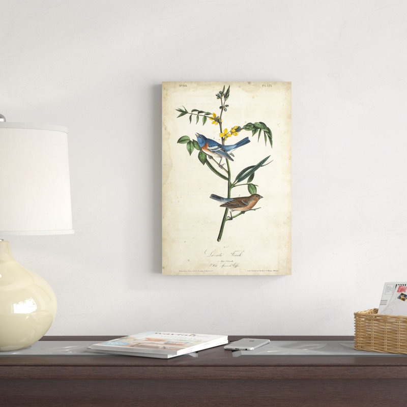 Oiseau délicat et botanique IV, H 18 po x l 12 po x P 1,25 po
